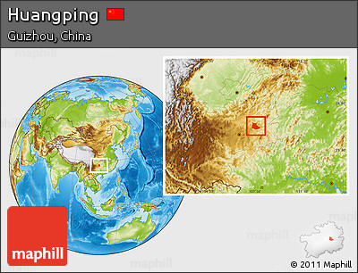 Physical Location Map of Huangping
