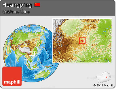 Physical Location Map of Huangping