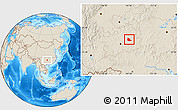 Shaded Relief Location Map of Huangping