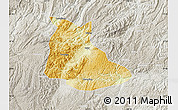 Physical Map of Huangping, lighten, semi-desaturated