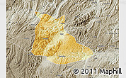Physical Map of Huangping, semi-desaturated