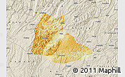 Physical Map of Huangping, shaded relief outside