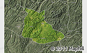 Satellite Map of Huangping, semi-desaturated