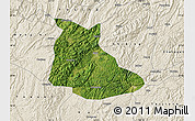 Satellite Map of Huangping, shaded relief outside