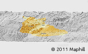 Physical Panoramic Map of Huangping, lighten, desaturated