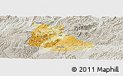 Physical Panoramic Map of Huangping, lighten, semi-desaturated
