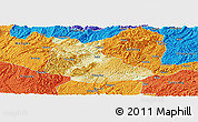 Physical Panoramic Map of Huangping, political outside