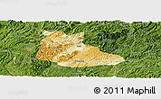 Physical Panoramic Map of Huangping, satellite outside