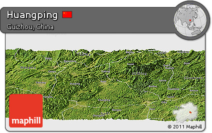 Satellite Panoramic Map of Huangping