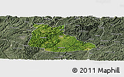 Satellite Panoramic Map of Huangping, semi-desaturated