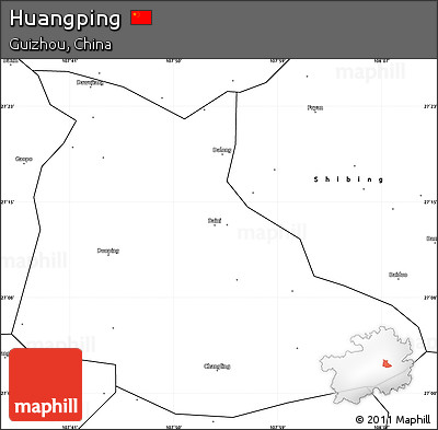 Blank Simple Map of Huangping