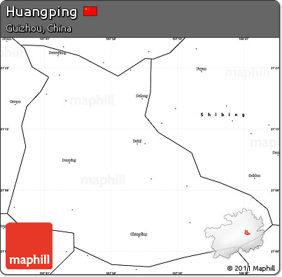 Blank Simple Map of Huangping
