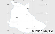 Silver Style Simple Map of Huangping, single color outside