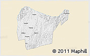 Classic Style 3D Map of Libo, single color outside