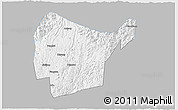 Gray 3D Map of Libo, single color outside
