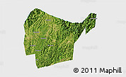 Satellite 3D Map of Libo, single color outside