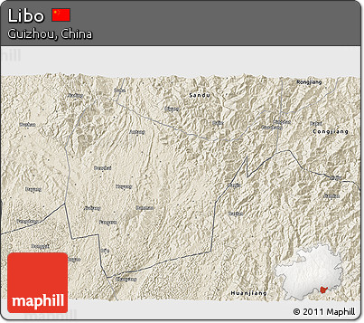 Shaded Relief 3D Map of Libo