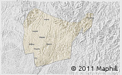 Shaded Relief 3D Map of Libo, lighten, desaturated