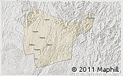 Shaded Relief 3D Map of Libo, lighten, semi-desaturated