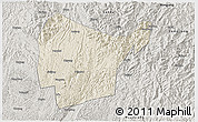 Shaded Relief 3D Map of Libo, semi-desaturated