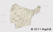 Shaded Relief 3D Map of Libo, single color outside