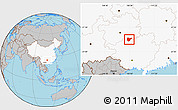 Gray Location Map of Libo, highlighted country