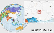Political Location Map of Libo, highlighted country