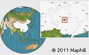 Satellite Location Map of Libo, highlighted country