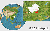 Satellite Location Map of Libo, highlighted parent region