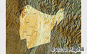 Physical Map of Libo, darken
