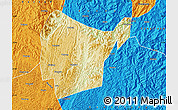 Physical Map of Libo, political outside
