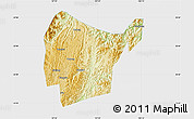 Physical Map of Libo, single color outside