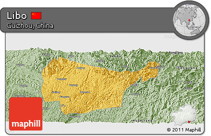 Savanna Style Panoramic Map of Libo