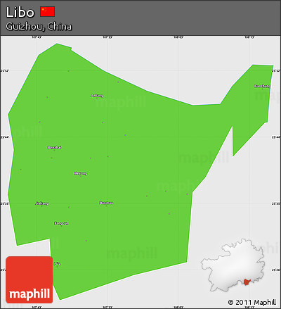 Political Simple Map of Libo, single color outside