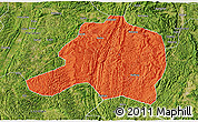 Political 3D Map of Pingtang, satellite outside