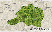 Satellite 3D Map of Pingtang, shaded relief outside