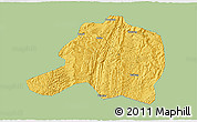 Savanna Style 3D Map of Pingtang, single color outside