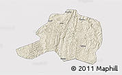 Shaded Relief 3D Map of Pingtang, cropped outside