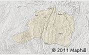 Shaded Relief 3D Map of Pingtang, lighten, semi-desaturated