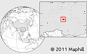 Blank Location Map of Pingtang, highlighted country