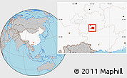 Gray Location Map of Pingtang, highlighted country