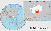 Gray Location Map of Pingtang, highlighted parent region