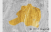 Physical Map of Pingtang, lighten, desaturated