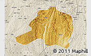 Physical Map of Pingtang, shaded relief outside