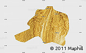 Physical Map of Pingtang, single color outside