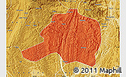 Political Map of Pingtang, physical outside