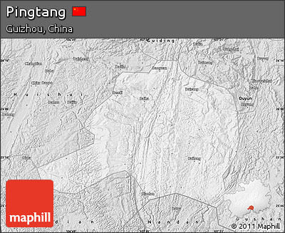Silver Style Map of Pingtang