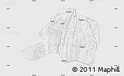 Silver Style Map of Pingtang, single color outside