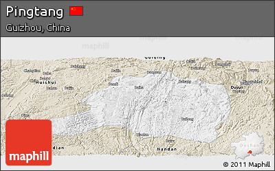 Classic Style Panoramic Map of Pingtang