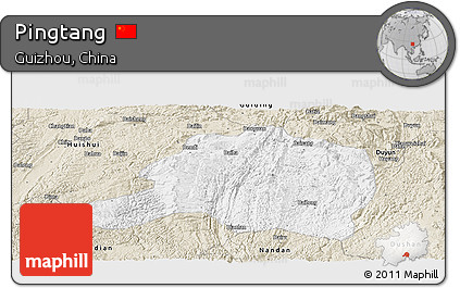 Classic Style Panoramic Map of Pingtang
